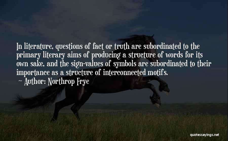 Symbols In Literature Quotes By Northrop Frye
