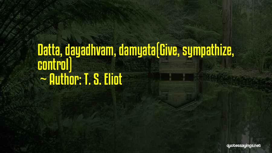 Sympathize Quotes By T. S. Eliot