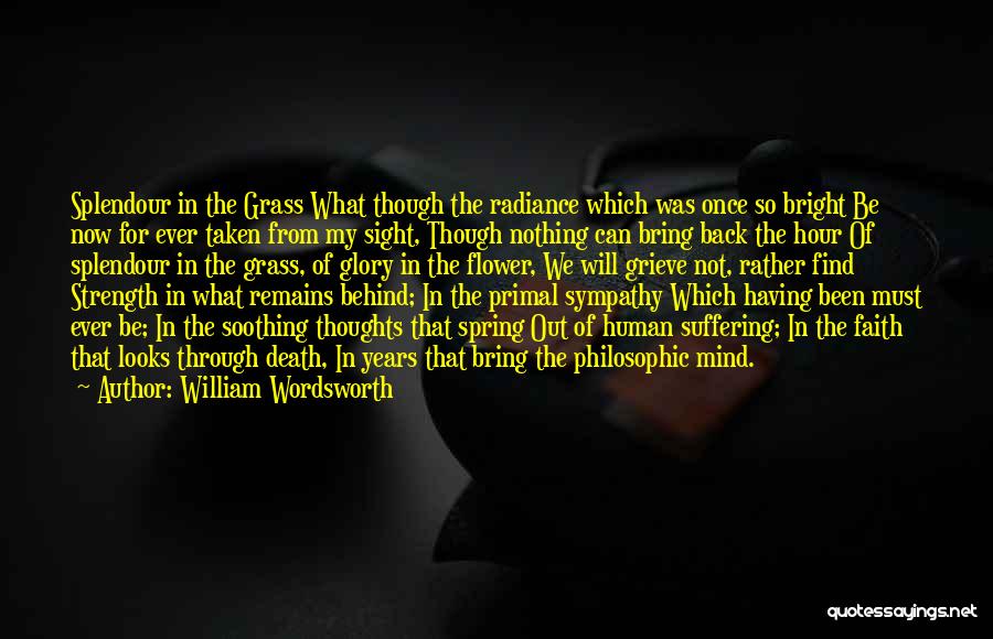 Sympathy With Death Quotes By William Wordsworth