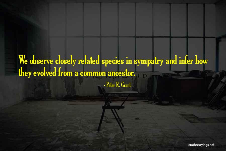 Sympatry Quotes By Peter R. Grant Sympatry Quotes By Peter R. Grant