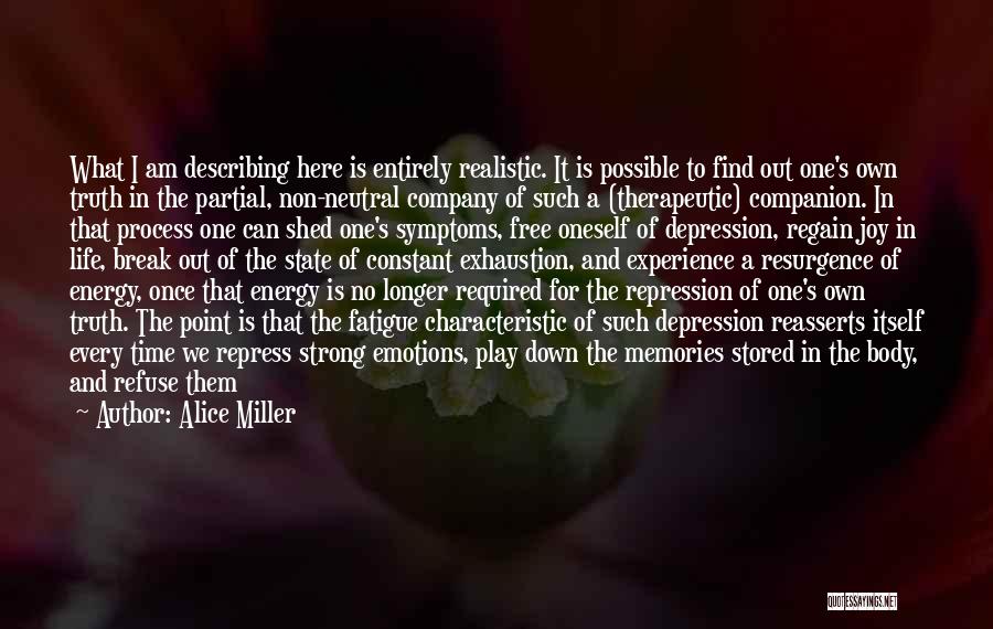 Symptoms Of Depression Quotes By Alice Miller