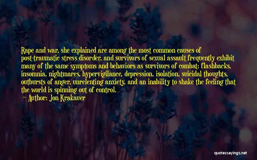 Symptoms Of Depression Quotes By Jon Krakauer