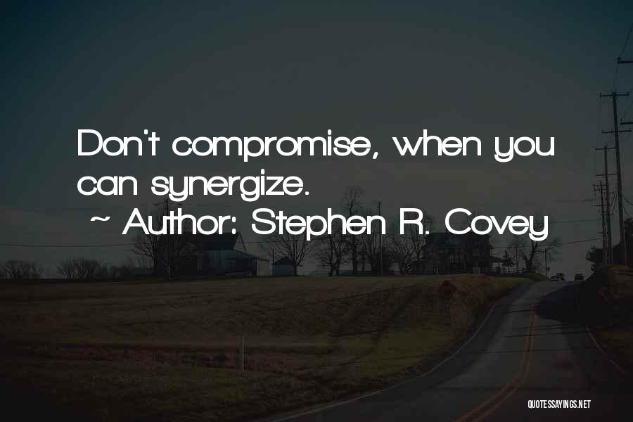 Synergize Quotes By Stephen R. Covey