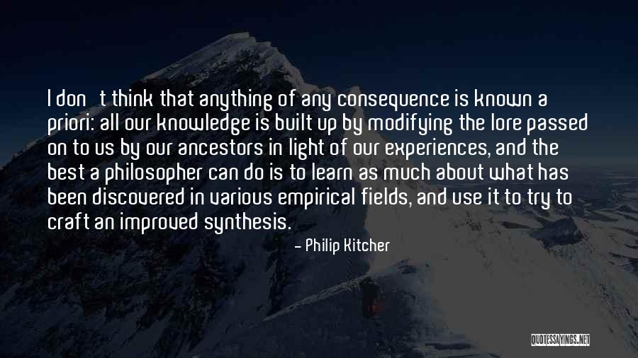 Synthesis Quotes By Philip Kitcher