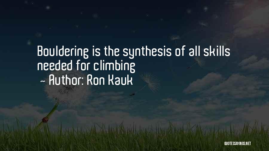 Synthesis Quotes By Ron Kauk