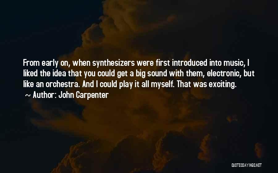 Synthesizers Quotes By John Carpenter