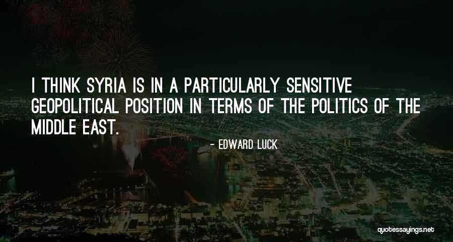 Syria Quotes By Edward Luck