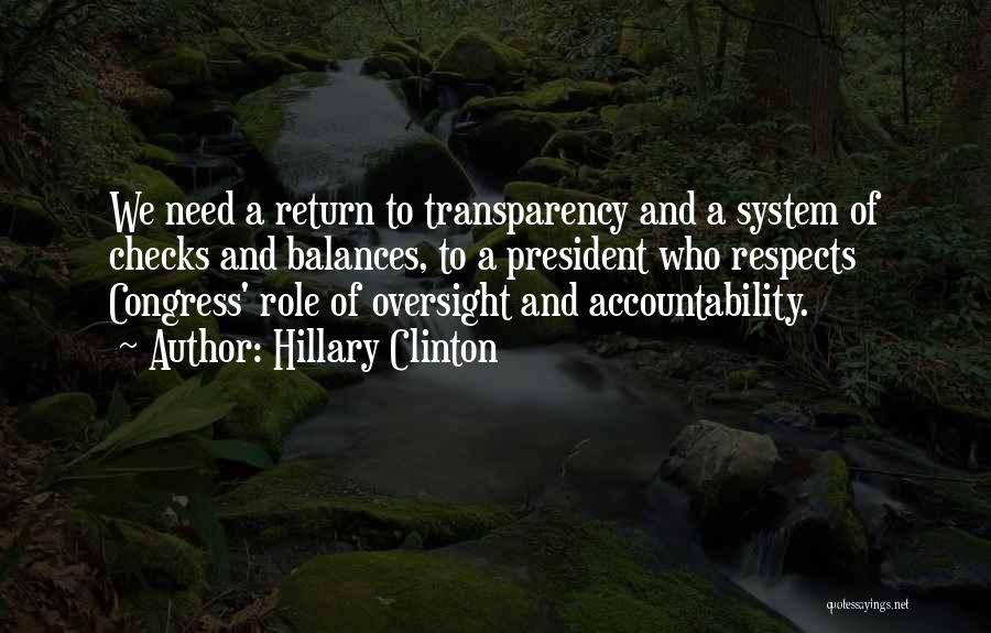 System Of Checks And Balances Quotes By Hillary Clinton