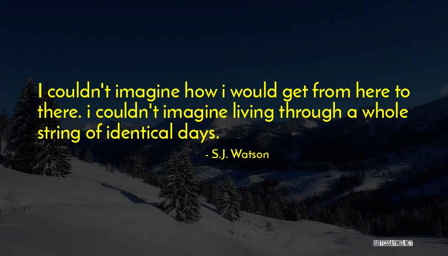 T J Watson Quotes By S.J. Watson