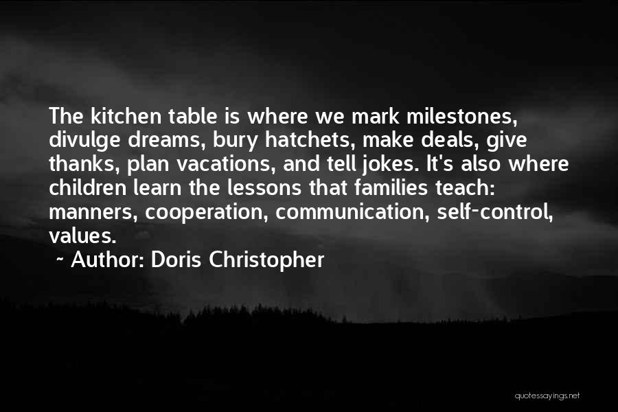 Table Manners Quotes By Doris Christopher