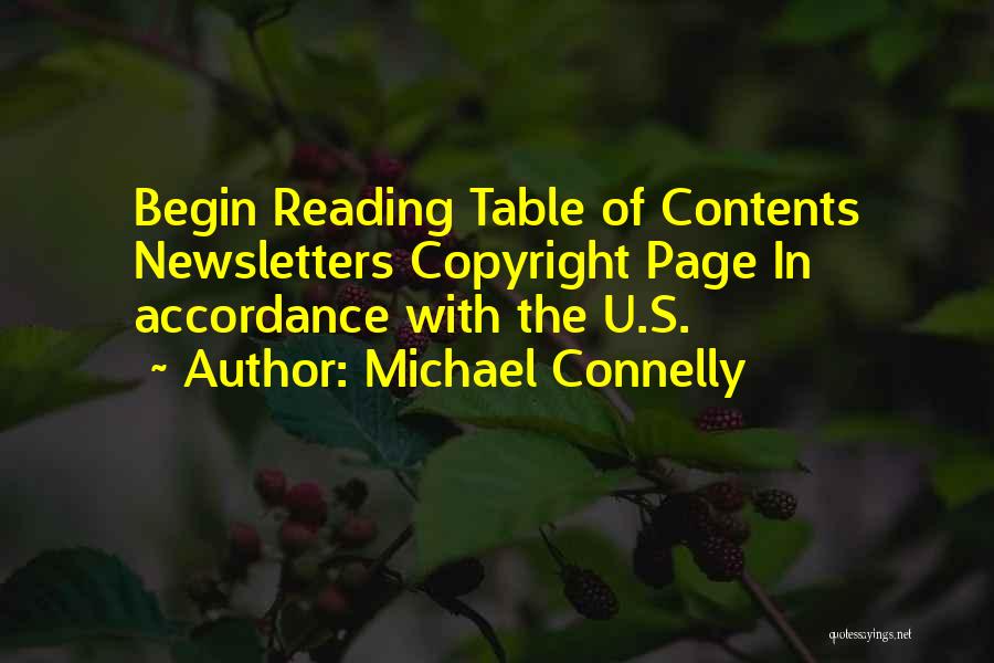 Table Of Contents Quotes By Michael Connelly