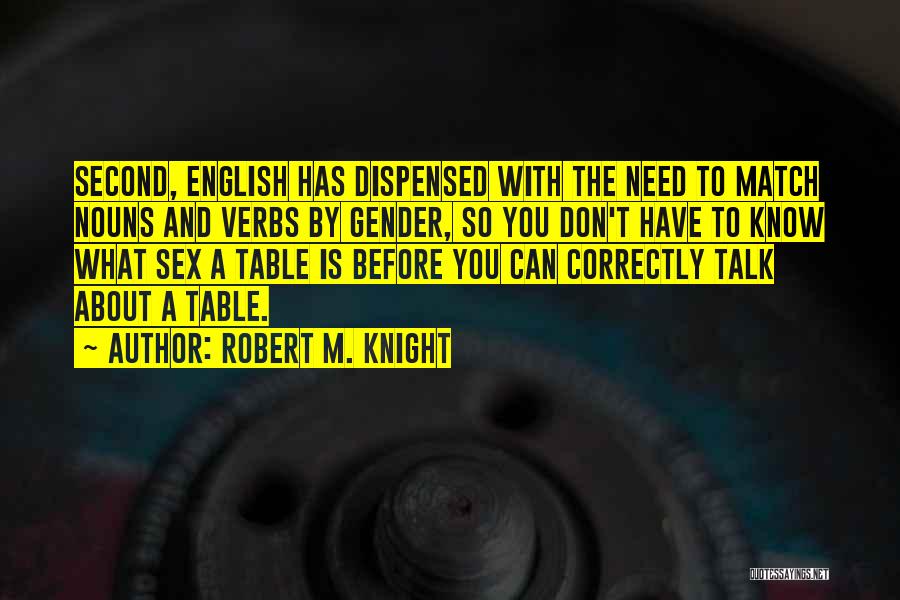 Table Talk Quotes By Robert M. Knight