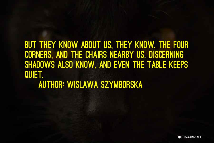 Tables And Chairs Quotes By Wislawa Szymborska