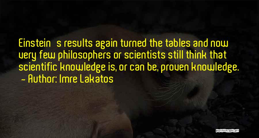 Tables Have Turned Quotes By Imre Lakatos