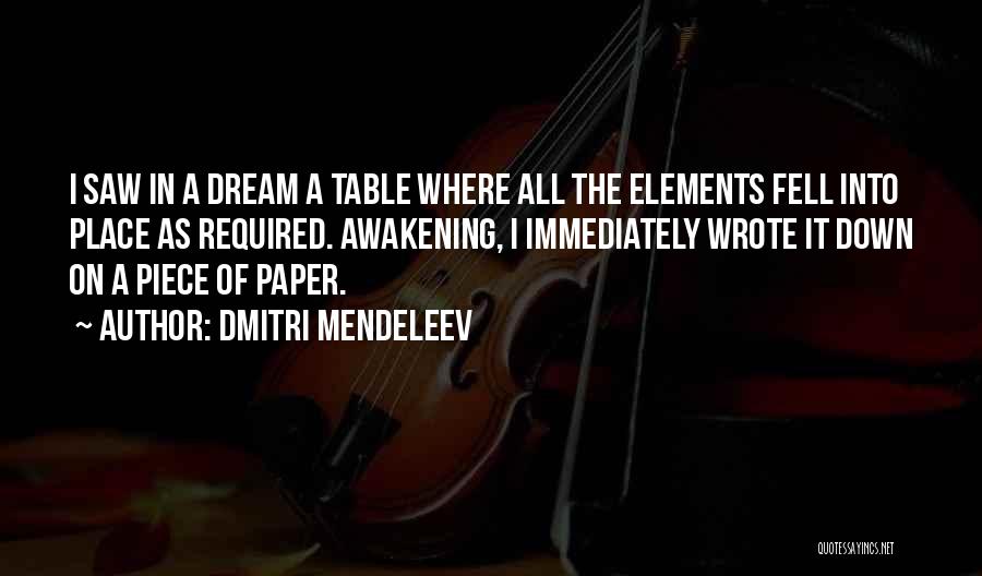 Tables Quotes By Dmitri Mendeleev