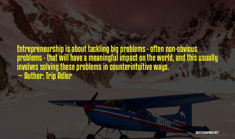 Tackling Problems Quotes By Trip Adler