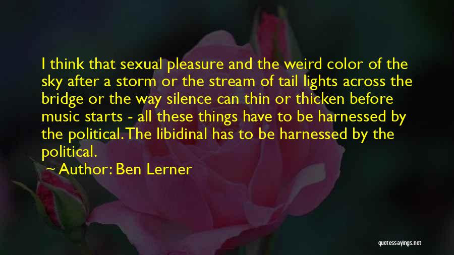Tail Lights Quotes By Ben Lerner