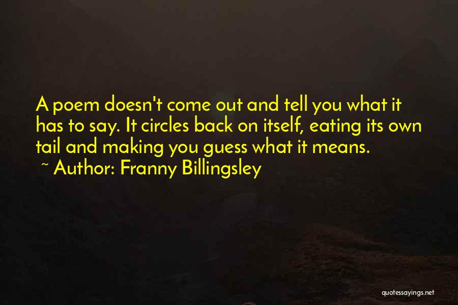 Tail Quotes By Franny Billingsley
