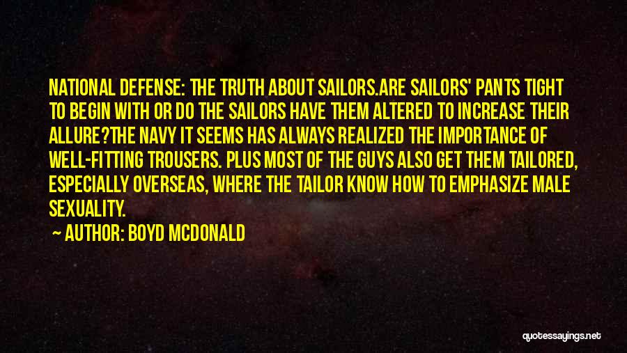 Tailor Quotes By Boyd McDonald
