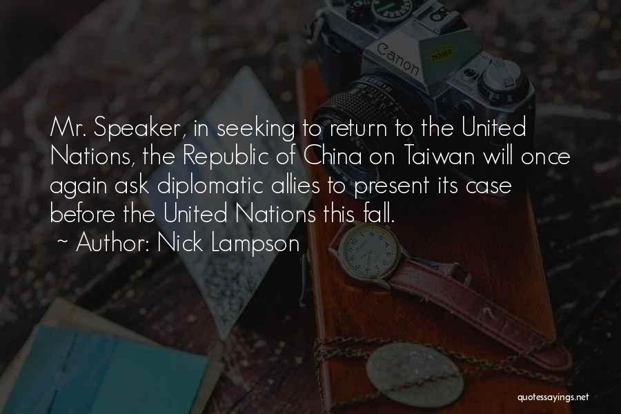 Taiwan Quotes By Nick Lampson