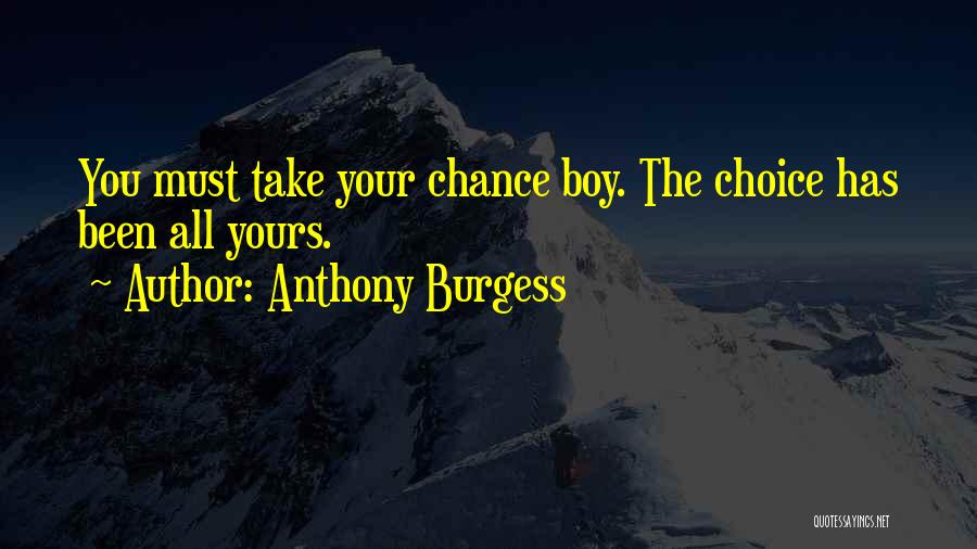 Take A Chance On Us Quotes By Anthony Burgess