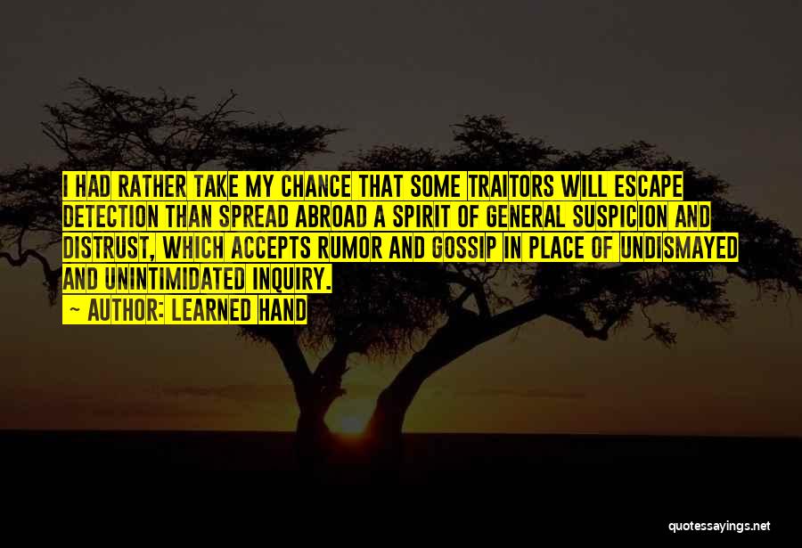 Take A Chance Quotes By Learned Hand