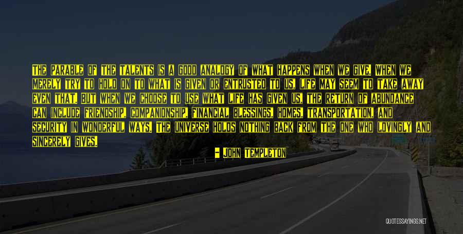 Take Blessings Quotes By John Templeton Take Blessings Quotes By John Templeton