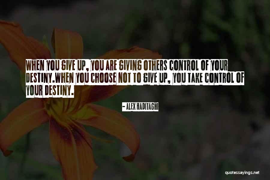 Take Control Your Life Quotes By Alex Haditaghi