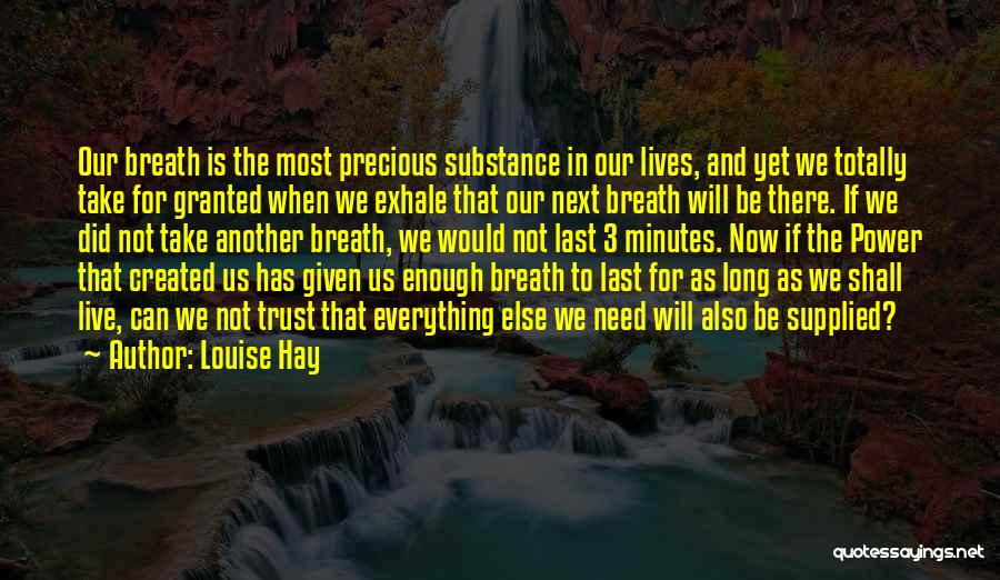 Take For Granted Quotes By Louise Hay