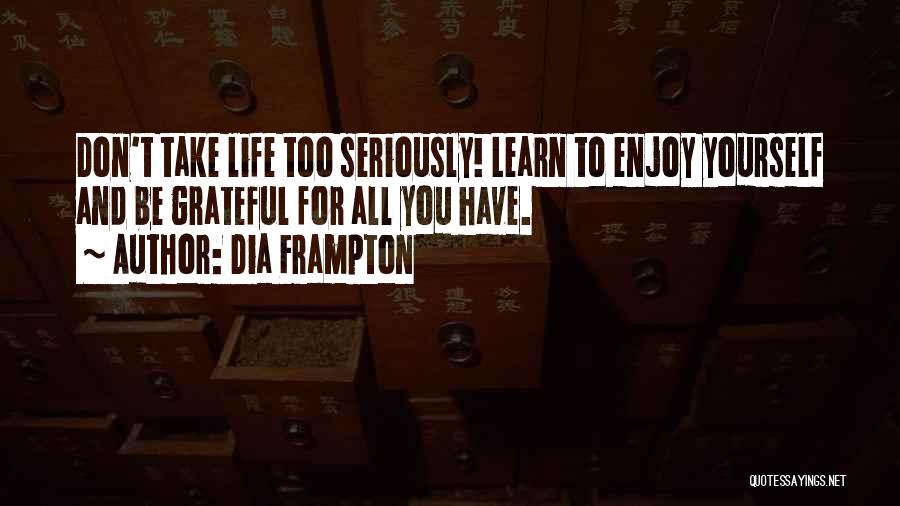 Take Life Too Seriously Quotes By Dia Frampton