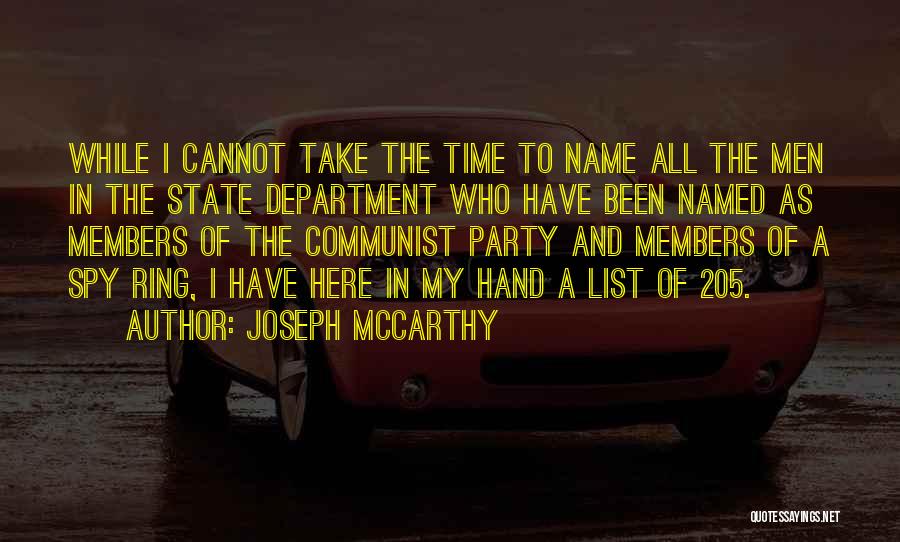 Take My Hand And Quotes By Joseph McCarthy