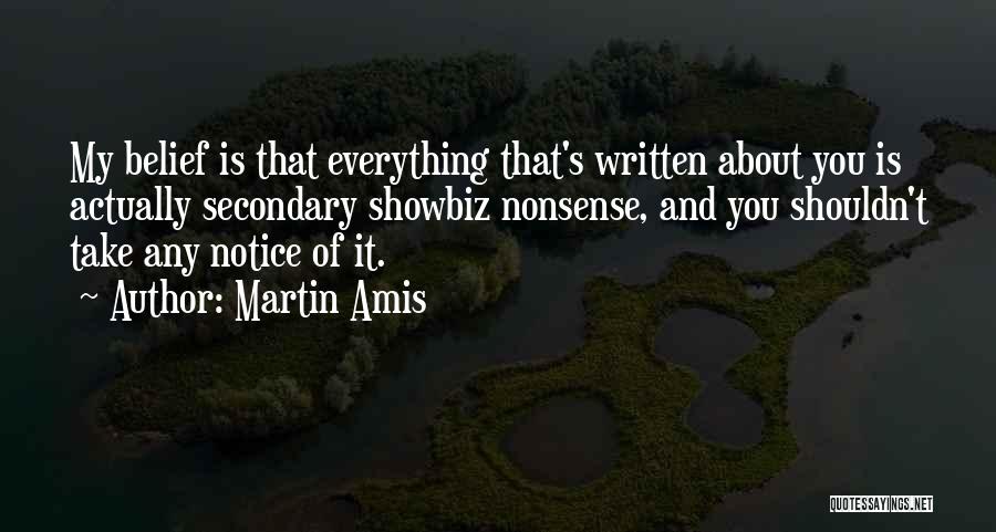 Take No Nonsense Quotes By Martin Amis