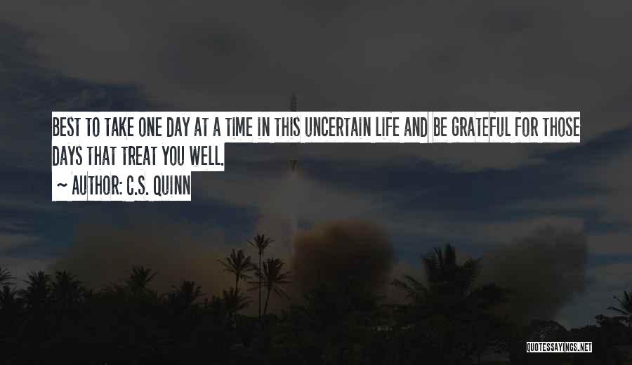 Take One Day At A Time Quotes By C.S. Quinn