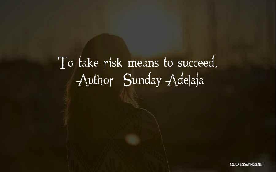 Take Risk And Succeed Quotes By Sunday Adelaja