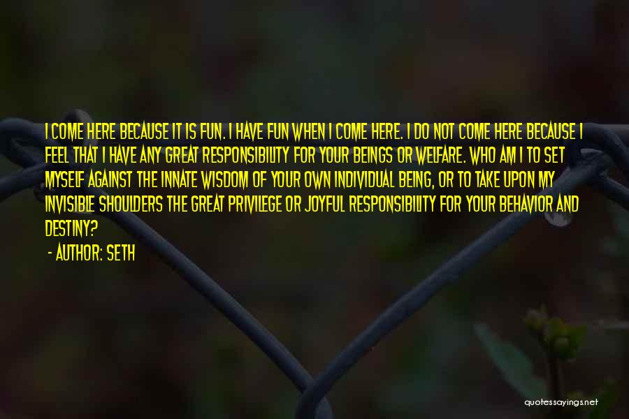 Take Your Own Responsibility Quotes By Seth
