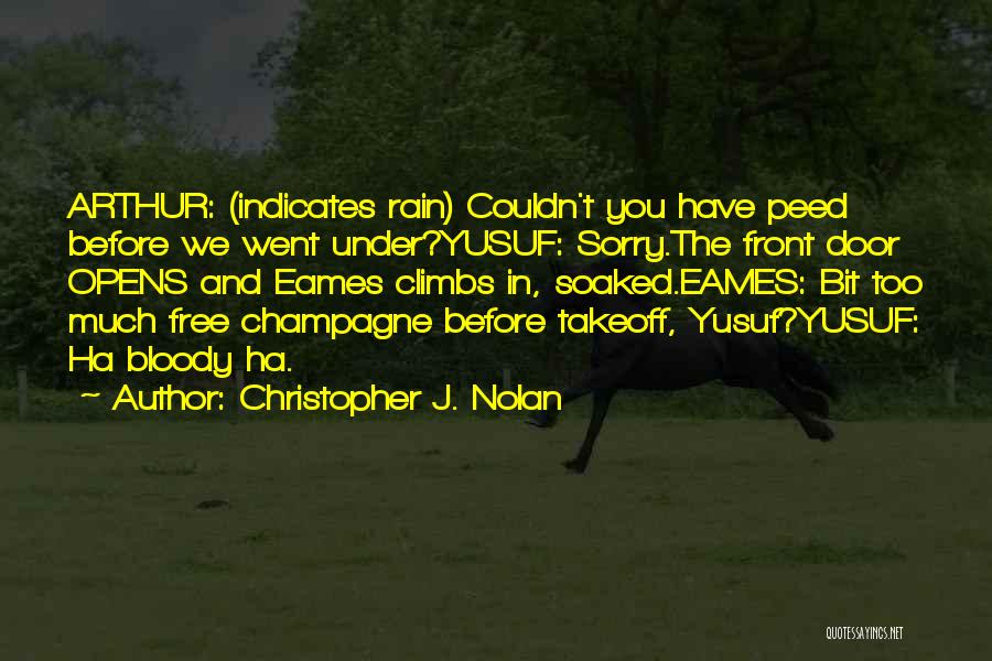 Takeoff Quotes By Christopher J. Nolan