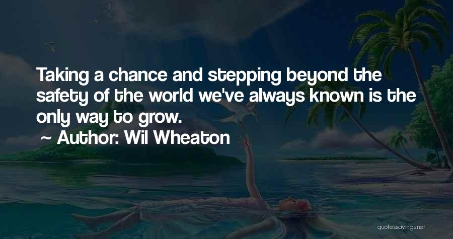 Taking A Chance On Me Quotes By Wil Wheaton