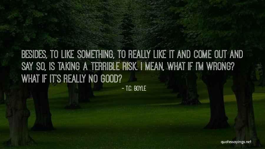 Taking A Risk Quotes By T.C. Boyle Taking A Risk Quotes By T.C. Boyle