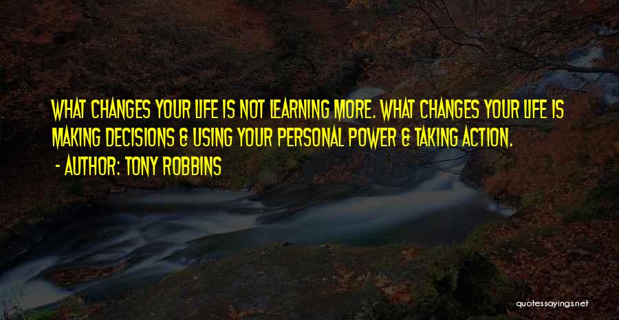 Taking Action In Life Quotes By Tony Robbins