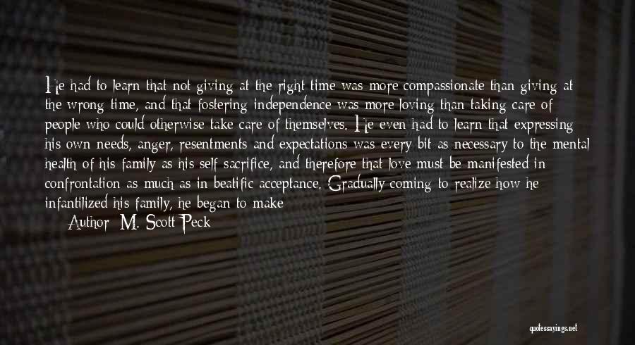 Taking Care Of Health Quotes By M. Scott Peck
