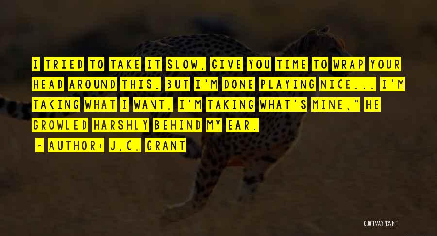 Taking It Slow Quotes By J.C. Grant