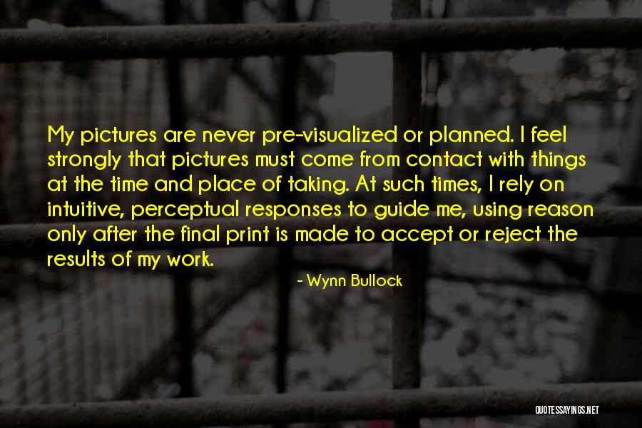 Taking My Time Quotes By Wynn Bullock