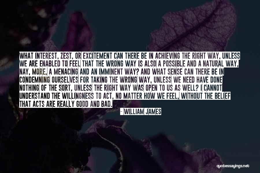 Taking Things Wrong Way Quotes By William James