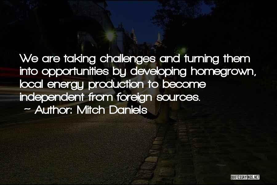 Taking Up Challenges Quotes By Mitch Daniels