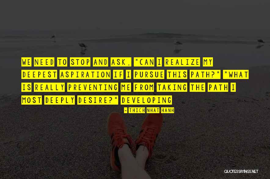 Taking Your Own Path Quotes By Thich Nhat Hanh