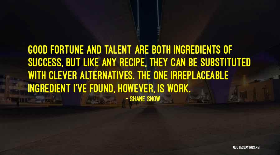 Talent And Hard Work Quotes By Shane Snow