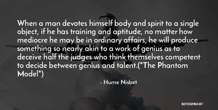 Talent And Training Quotes By Hume Nisbet