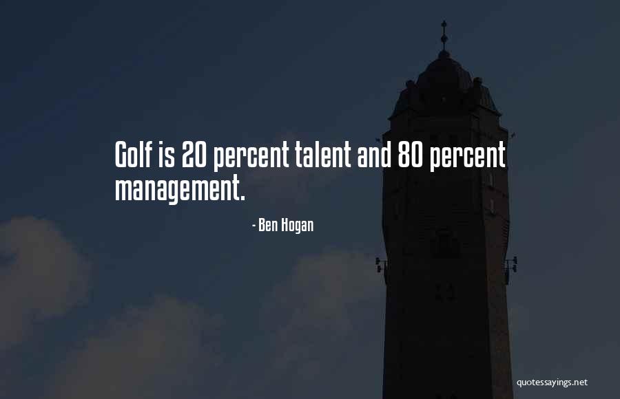 Talent Management Quotes By Ben Hogan