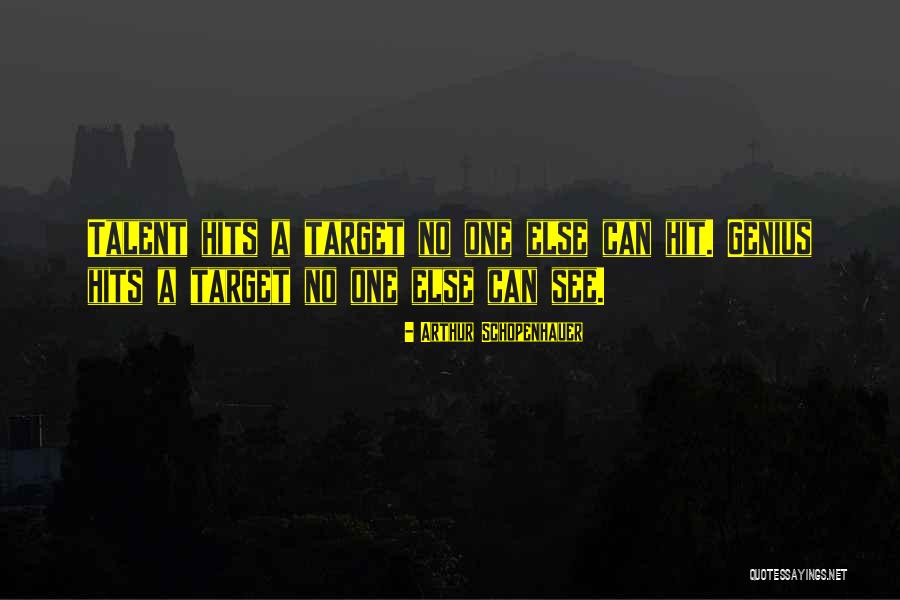 Talent Vs Genius Quotes By Arthur Schopenhauer Talent Vs Genius Quotes By Arthur Schopenhauer