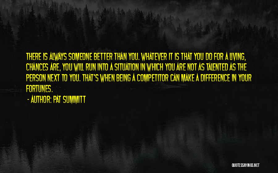 Talented Person Quotes By Pat Summitt